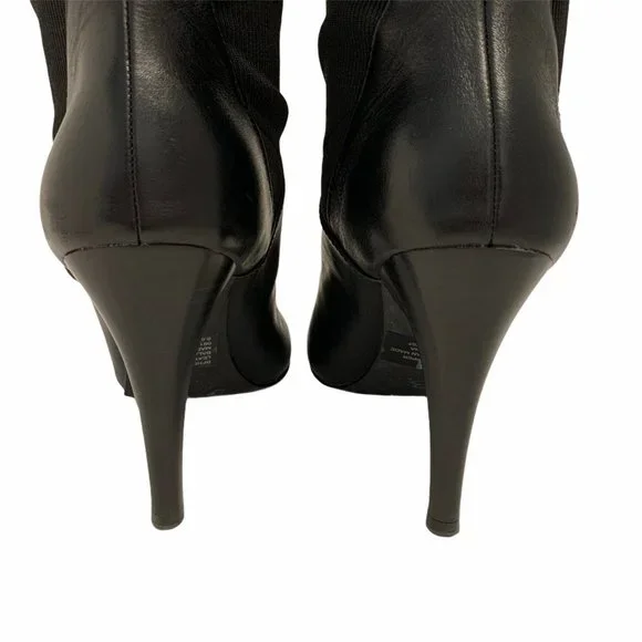 B Makowsky Leather Stretch High Heel Knee High 8.5 - Picture 7 of 9